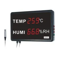 HUATO HE218A [HE218A] Large Led Display Thermometer Hygrometer/5 Inch Led Hygrometer/Remote Led Display Thermometer 