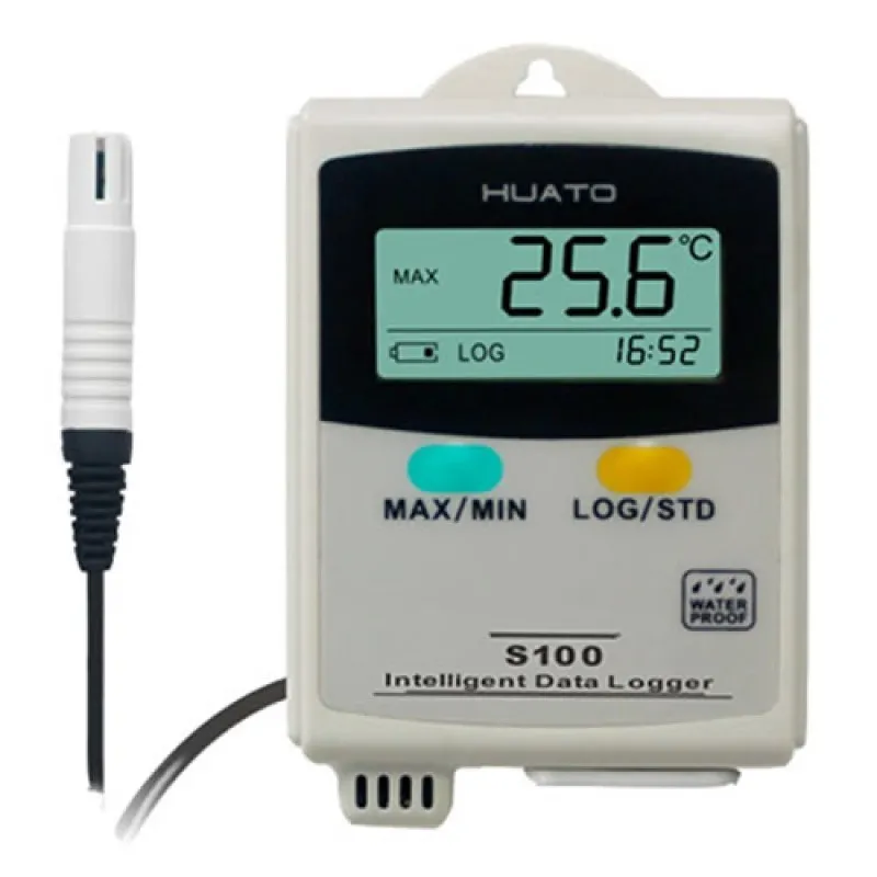 HUATO S100 [S100-EX] External Sensor Data Logger Temperature Humidity with USB Datalogger 