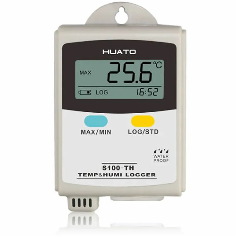 HUATO S100 [S100-TH] LCD Digital Data Logger Temperature Humidity with USB Datalogger 