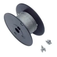 In-Situ 0066450 1/16" Polyurethane-Coated Stainless Steel Suspension Wire w/ 4 Clamps, 300 ft.