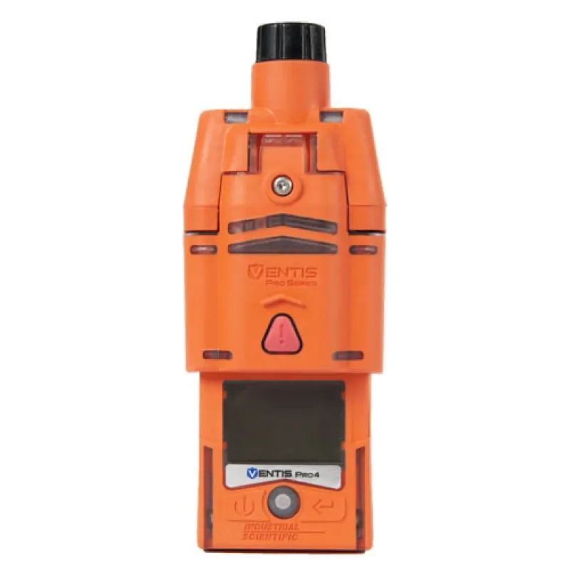 Industrial Scientific Ventis Pro5 [VP5-KJ5Y2111YWZ] Multi-Gas Monitor, Pumped, LEL (Pentane), CO/H2S, SO2, O2, Extended Li-ion, Desktop Charger, Orange
