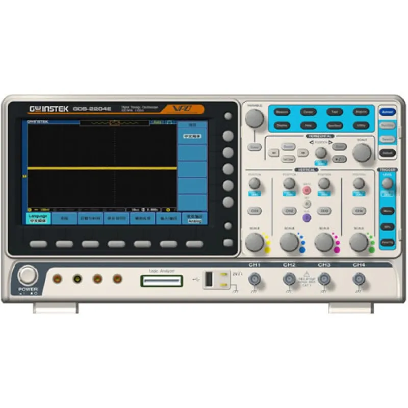 Instek GDS-2000E Series [GDS-2204E] 200 MHz, 4-Channel 1 GS/s, Digital Storage Oscilloscope