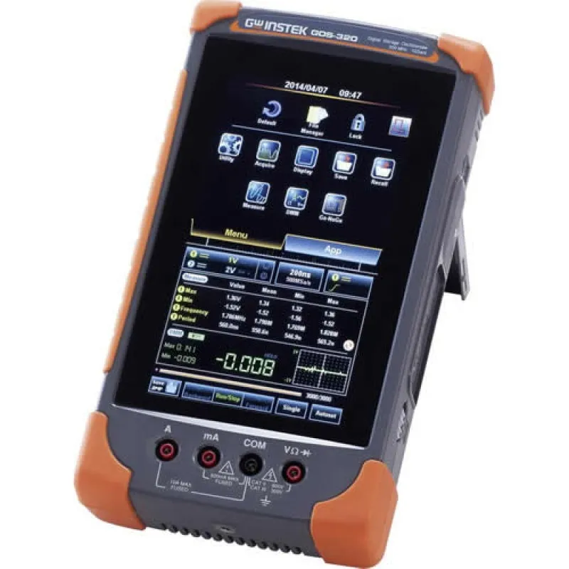 Instek GDS-300 Series [GDS-320] 200MHz, 2-Channel, 1 GSa/s, Handheld Digital Storage Oscilloscope w/ Temp. Measurement