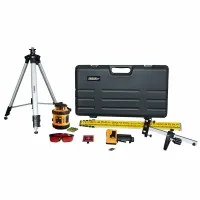 Johnson Level 406517 [40-6517] Self-Leveling Rotary Laser with Laser Receiver, Wall Mount, Tripod and Grade Rod