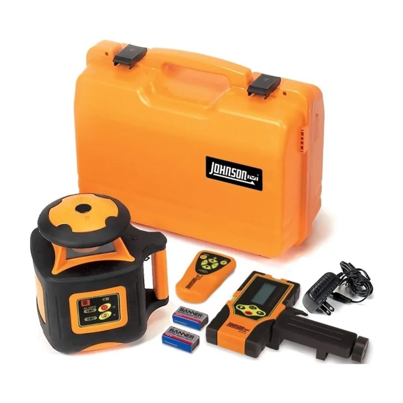 Johnson Level 406535 [40-6535] Electronic Self-Leveling Horizontal Rotary Laser w/ Receiver & Remote Control