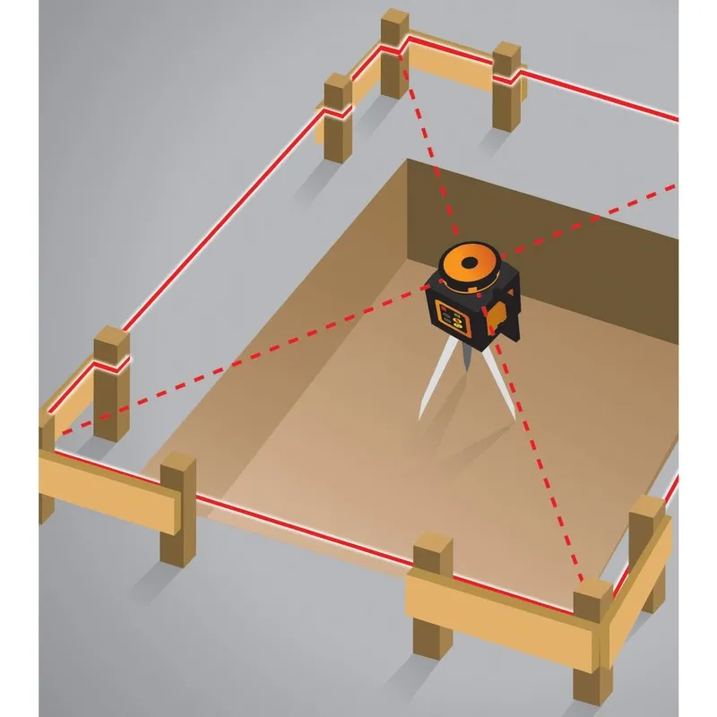 Johnson Level 406535 [40-6535] Electronic Self-Leveling Horizontal Rotary Laser w/ Receiver & Remote Control