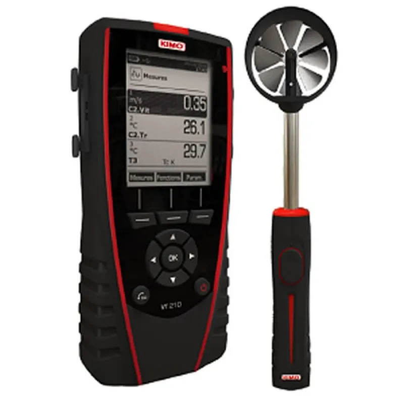 KIMO VT210 [VT210H] Thermo-Hygrometer / Anemometer w/ Ø70 mm Vane Probe (SH 70)