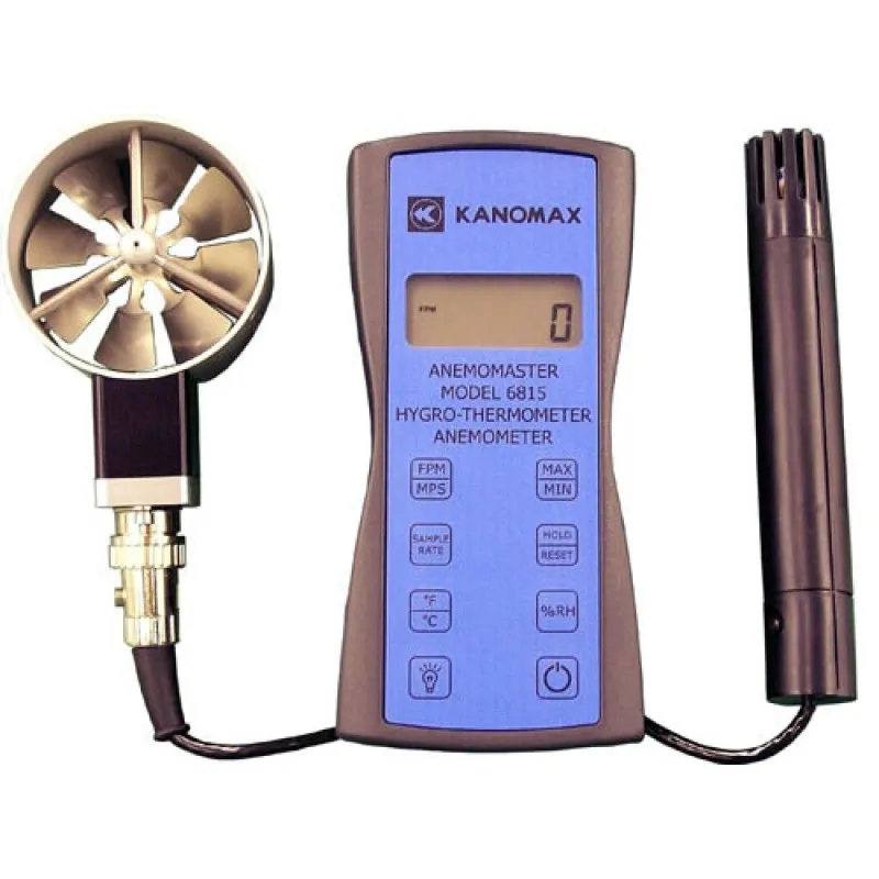 Kanomax 6800 [6815] Anemomaster AP Velocity/Temperature and Humidity Rotating Vane Anemometer with LCD Display