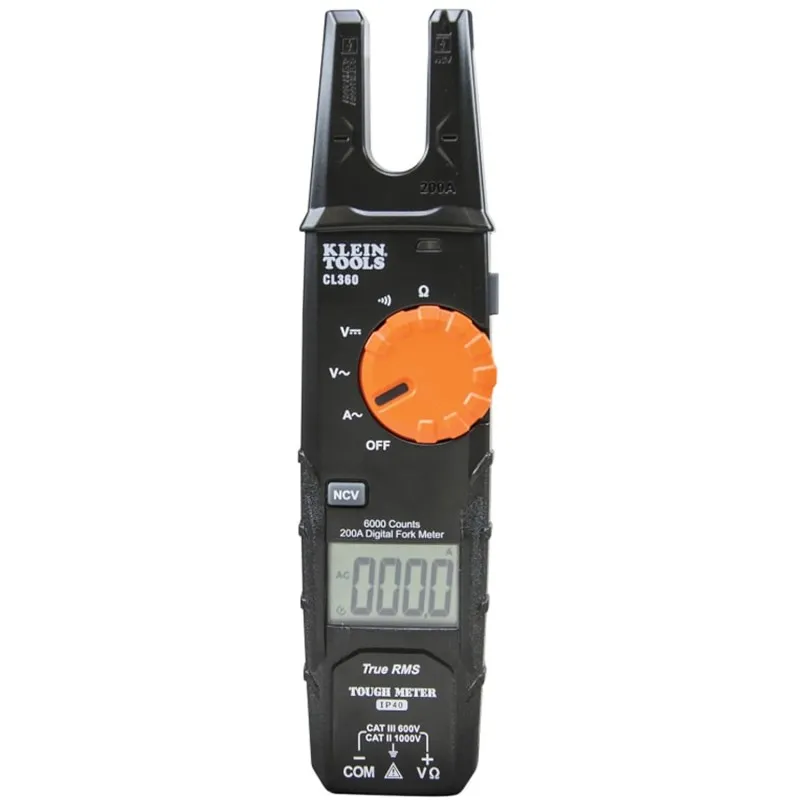 Klein Tools CL-360 [CL360] 200A AC True-RMS Open Jaw Fork Meter