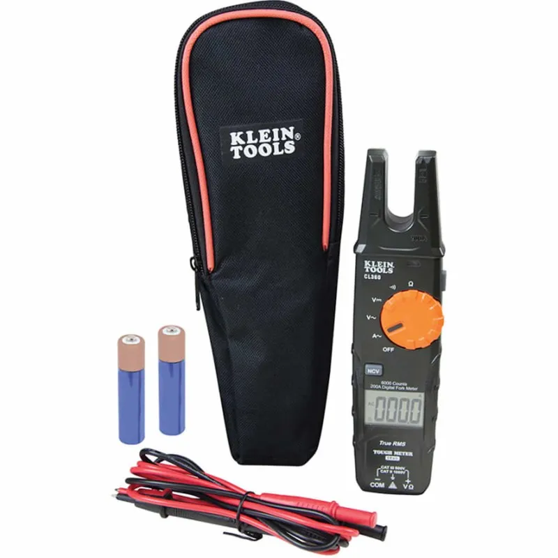 Klein Tools CL-360 [CL360] 200A AC True-RMS Open Jaw Fork Meter
