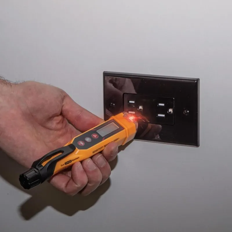 Klein Tools NCVT-6 [KLE-NCVT-6] Non-Contact Voltage Tester Pen, 12-1000V AC, with Laser Distance Meter - 66 ft. (20 m)