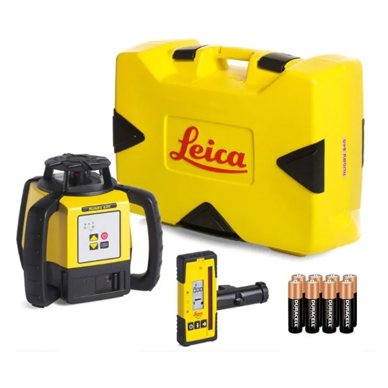 Leica Rugby 620 [6005983] Rotary Laser Level with Rod Eye 140 and Alkaline Battery Pack