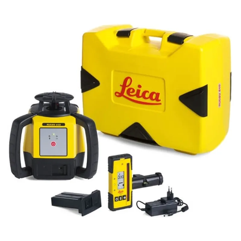 Leica Rugby 610 [6011149] Rotary Laser Level With Rod Eye 120 and Rechargeable Battery Pack
