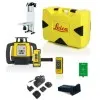 Leica Rugby 640G [6011489] Green Rotary Laser with RC400 Remote Control, Rod Eye 120G, Wall Mount Bracket, Green Target and Li-Ion Battery