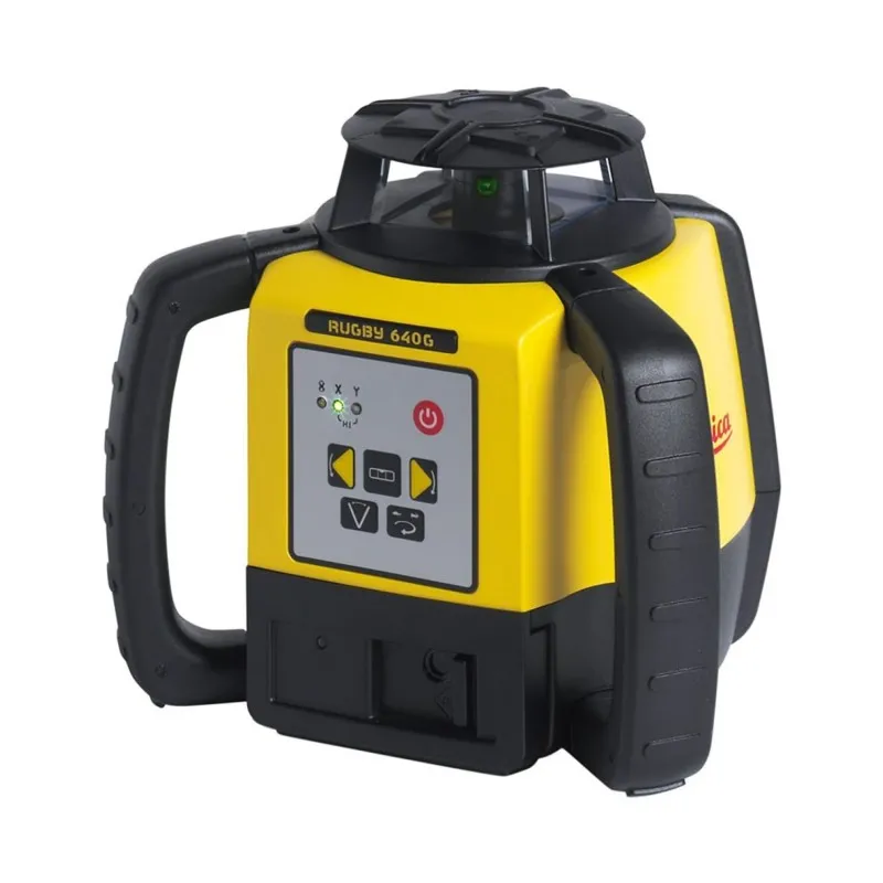 Leica Rugby 640G [6011487] Green Rotary Laser with RC400 Remote Control, Rod Eye 120G and Li-Ion Battery