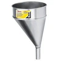 Lumax LX-1706 6-Quart Offset Galvanized Funnel with Screen
