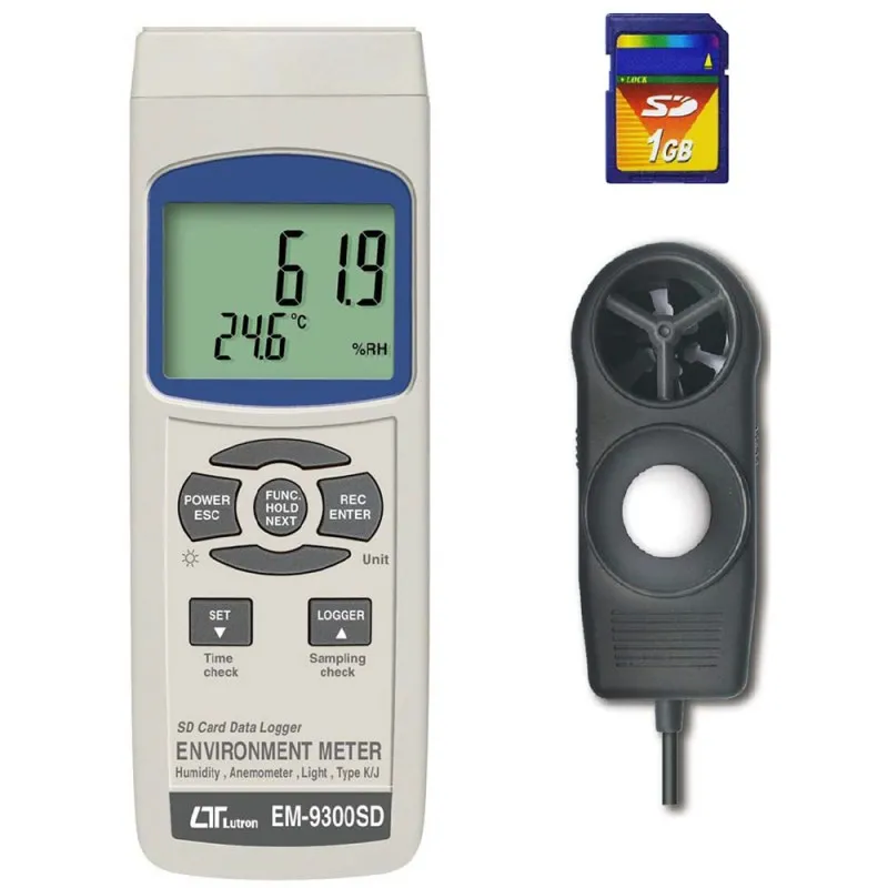 Lutron EM 9300SD [EM900SD] ENVIRONMENT METER + SD Card Real Time Data Recorder