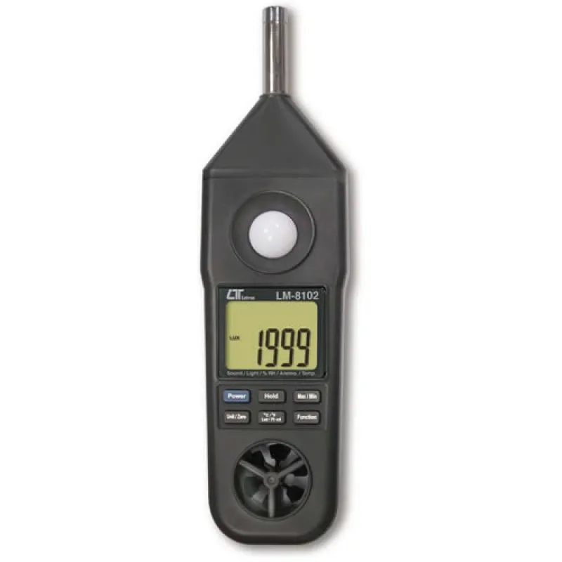 Lutron LM-8102 [LM-8102] Anemometer / Sound Level / Humidity / Light / K Thermometer Meter