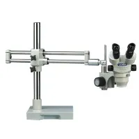 Luxo 23714RB [273RB] Stereo-Zoom 23mm Binocular Microscope, Dual Boom Ball-Bearing Stand