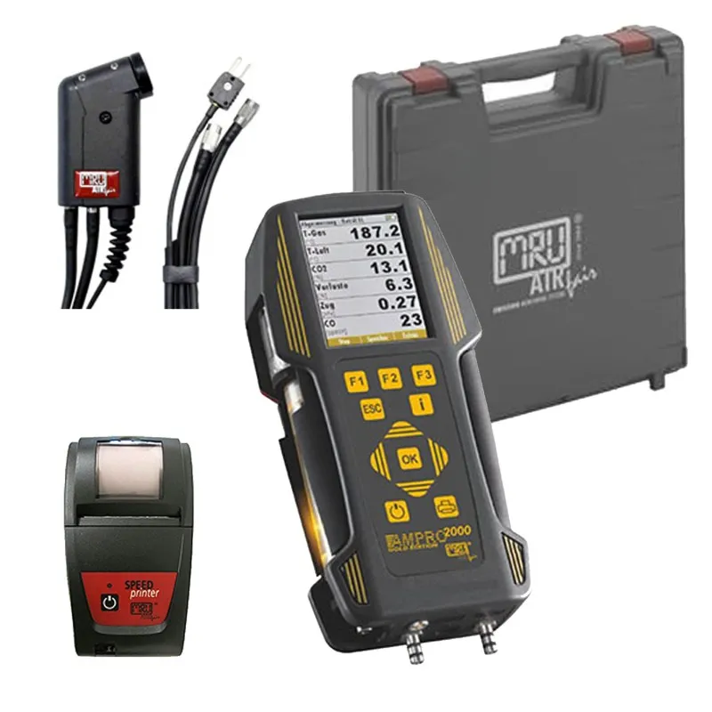 MRU AMPRO 2000 Gold [410134-04] Combustion Analyzer - Kit 4 With Printer (O2/CO/No And CO2)