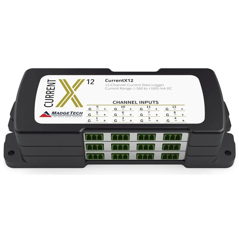 Madgetech CurrentX12-30mA [902193-00] 12-Channel Low-Level DC Current Data Logger w/ 30mA Range