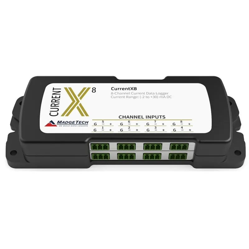 Madgetech CurrentX8-160mA [902196-00] 8-Channel Low-Level DC Current Data Logger w/ 160mA Range