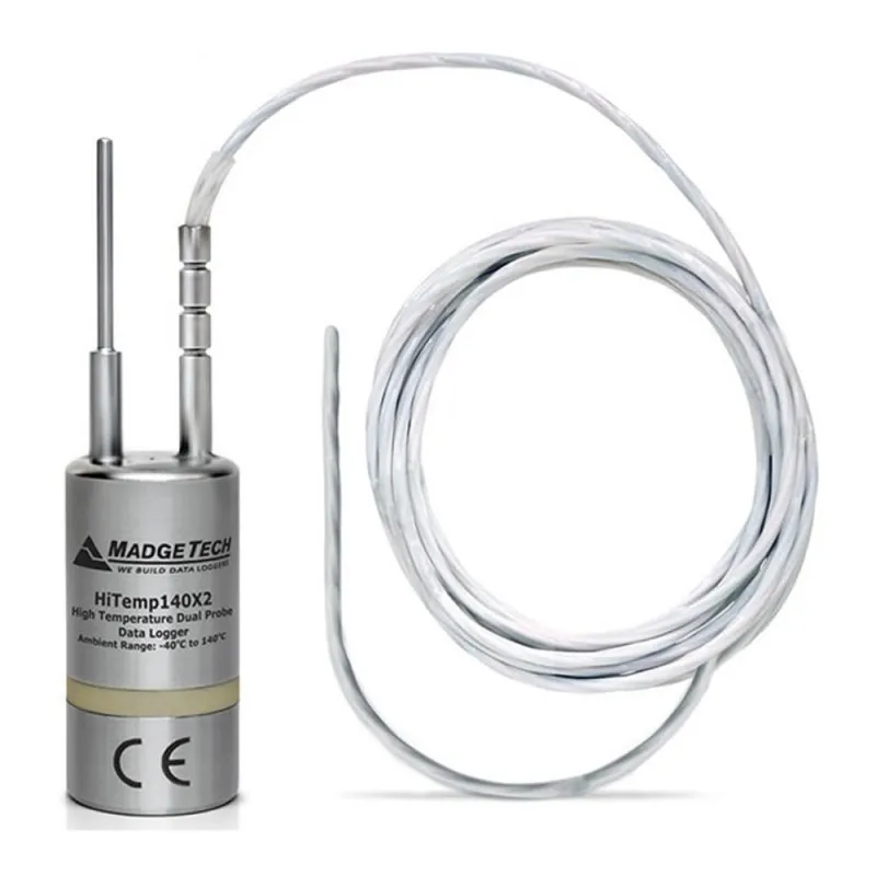 Madgetech HiTemp140X2-TD [HITEMP140X2-TD-FP-72] High Temperature Dual Probe Data Logger