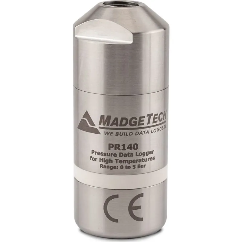 MadgeTech PR140-NPT [900992-00] High Temperature Pressure Data Logger with 1/8-27 NPT Pressure Port Top, +20 °C to +140 °C (68 °F to 284 °F)