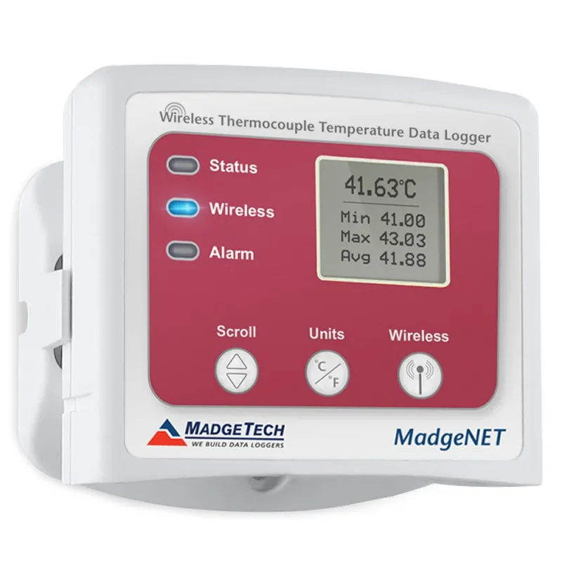 MadgeTech RFTCTemp2000A [RFTCTemp2000A-MP] Wireless Thermocouple Data Logger w/ Standard Mini Plugs