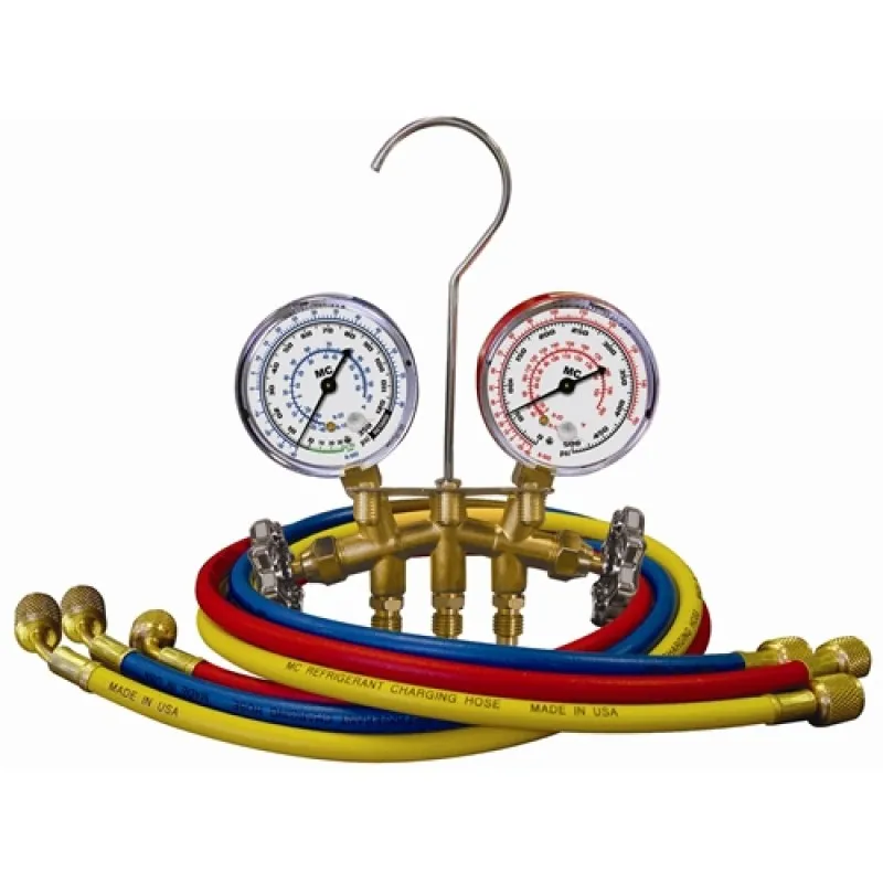 Mastercool 35661-MR [35661-MR] R12 R134A 2-Way Commercial Manifold Metric Gauge Set 152Cm Hoses W/Shut-Off 63mm