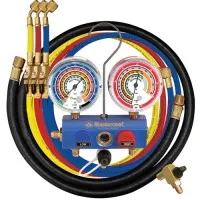 Mastercool 59872 [59872] R410A/R22/R404A 3/8" Ball Valve 2-Way Manifold Set w/ 3-72"(183cm) 1/4" SAE Hoses