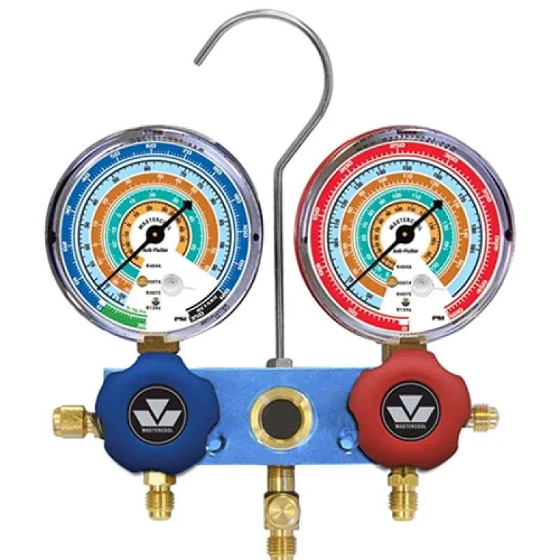 Mastercool 85103-MJ [85103-MJ] Metric Aluminum Manifold (M10 M12) W/63mm Gauges Only