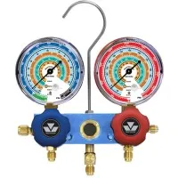 Mastercool 85136-M [85136-M] R134A 2-Way Aluminum Manifold Metric Gauge Set 92cm Hoses Without Couplers 80mm