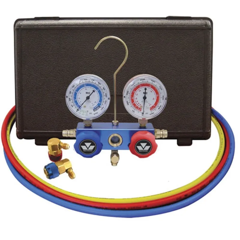 Mastercool 89660 [89660] Economy R134a Manifold Gauge Set w/ 3-60" Hoses In Plastic Box