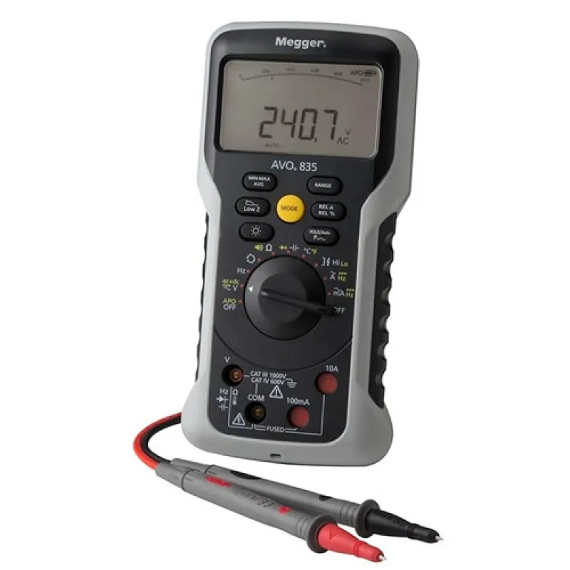 Megger AVO835 [1008-221] True-RMS Digital Multimeter, 1000VDC / 1000VAC, 10A