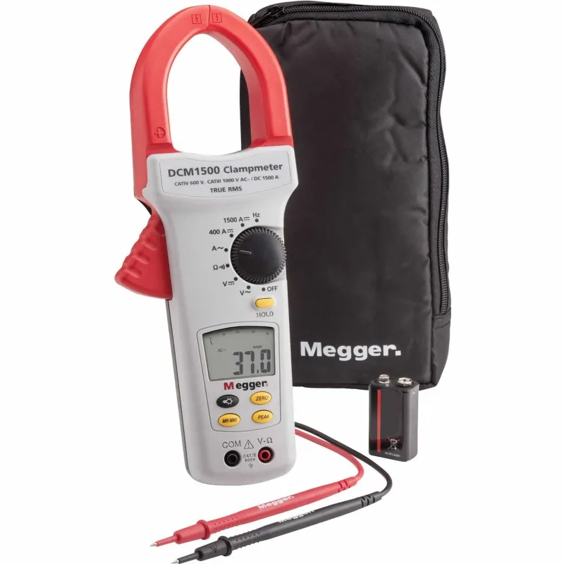 Megger DCM1500 [1005-572] True-RMS AC/DC Clamp Meter, 750VAC/1000VDC, 1500AAC/DC