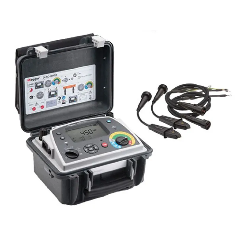 Megger DLRO-10HDX-KC1 [1008-095] Digital Low Resistance 10A w/ Kelvin clips