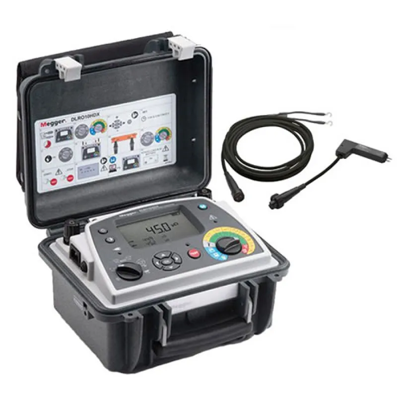 Megger DLRO-10HDX-DH4C [1008-075] Digital Low Resistance 10A w/ Hand Spikes