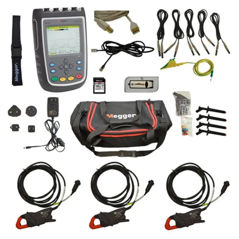 Megger MPQ1000 [MPQ1000-B-KIT] 8-Channel 3-Phase Power Quality Analyzer Bronze Kit