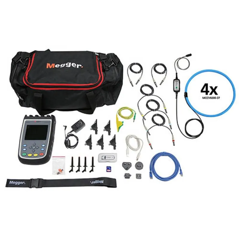 Megger MPQ1000 [MPQ1000-P-KIT-PLUS] 8-Channel 3-Phase Power Quality Analyzer Platinum Plus Kit