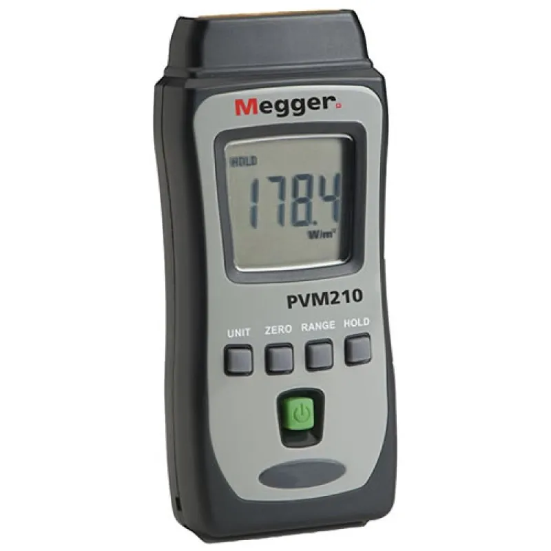 Megger PVM210 [1002-548] Irradiance Meter, 1999 W/m2, 3 3/4 Digit LCD