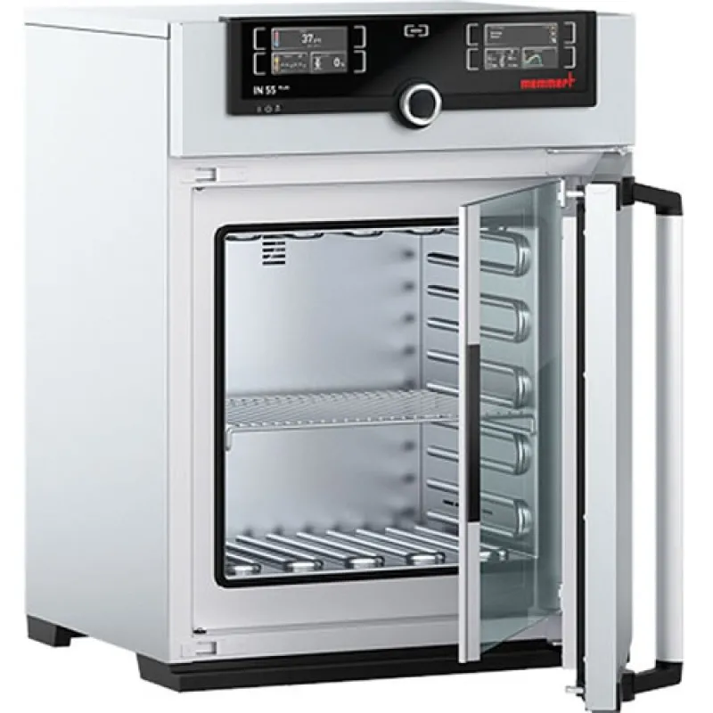 Memmert IN Series [IN55 PLUS-230V] Standard Delivery Incubator 53L/1.9cuft, Natural Convection, 230V with Twin display controller, Programmable, ATMO Control Software