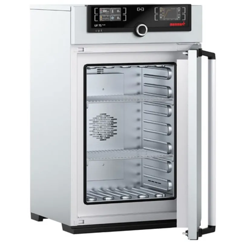 Memmert UF Series [UF75 PLUS-230V] Standard Delivery Universal Oven 74L/2.7cuft, Forced Air Convection, 230V with Twin Display Controller, Programmable, ATMO Control Software
