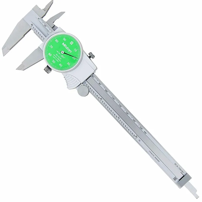 Mitutoyo 505 Series [505-742-53] Dial Caliper Green Dial Face 0-6in