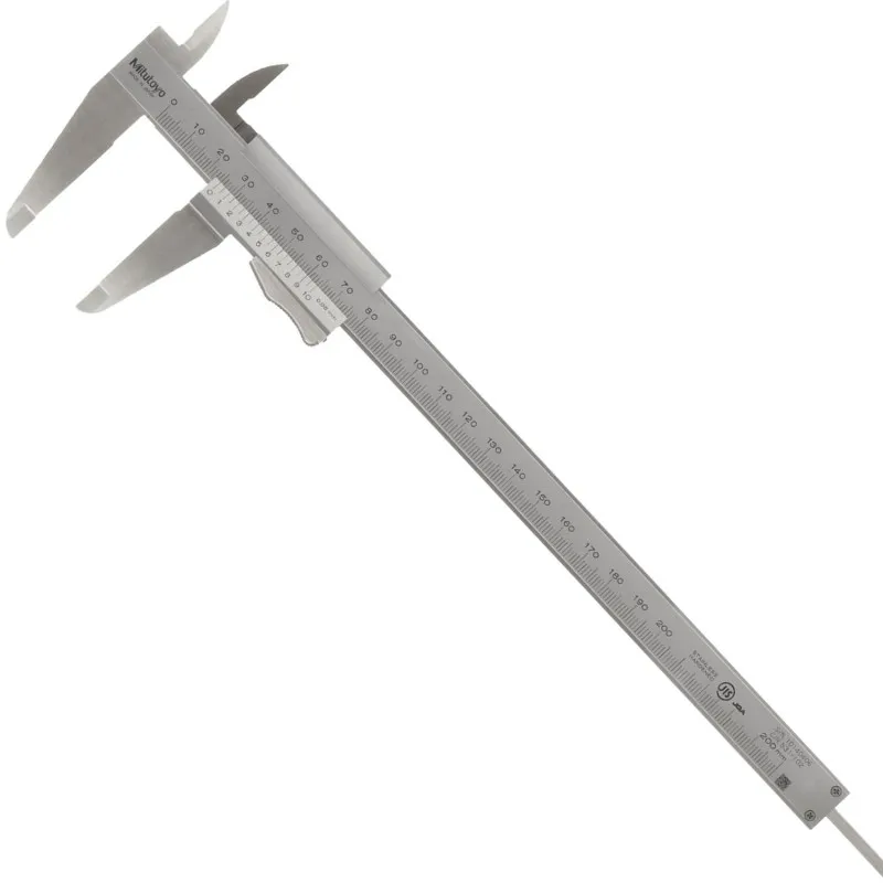 Mitutoyo 531 Series [531-102] Mechanical Vernier Caliper with Thumb Clamp 0-200mm