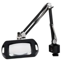 OC White Vision-Lite [71300-B] Rectangular Magnifier - 25" Reach - Screw Down Base (Carbon Black)
