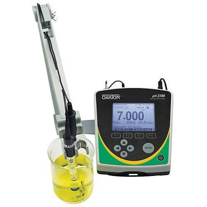OAKTON PH 2700 [WD-35420-20] pH / Temperature Benchtop Meter with Electrode, ATC Probe, Stand and Software