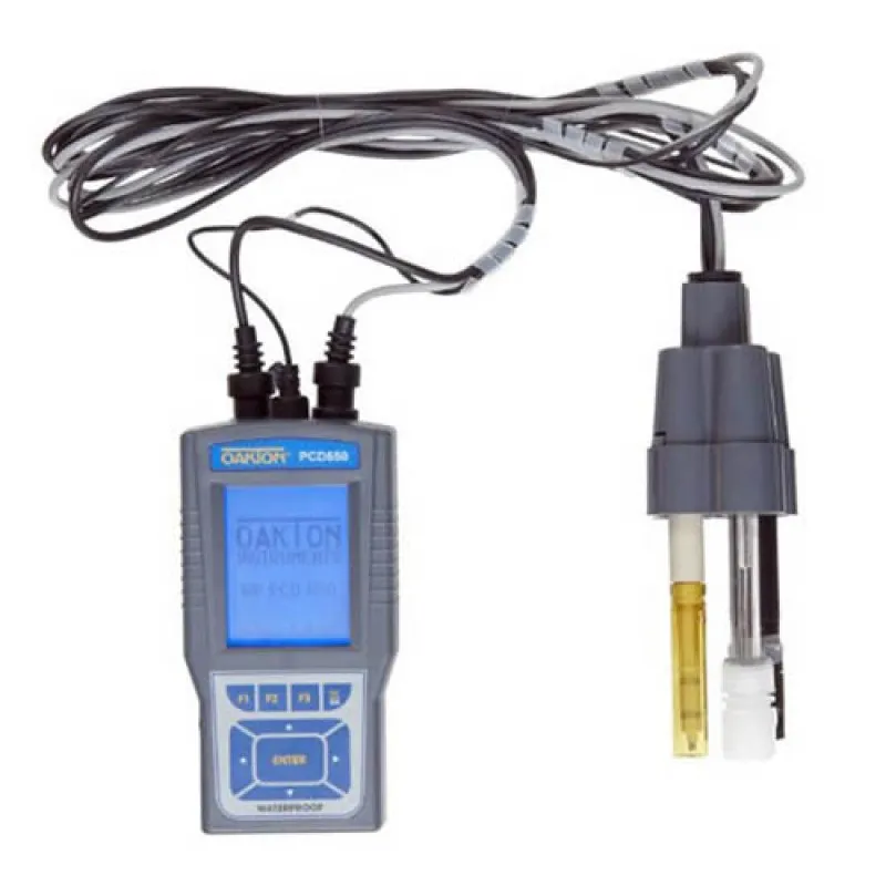 OAKTON PCD 650 [WD-35434-00] Portable Waterproof pH / mV / Ion / Conductivity / TDS / Salinity / DO / Temp. Meter w/ Probe
