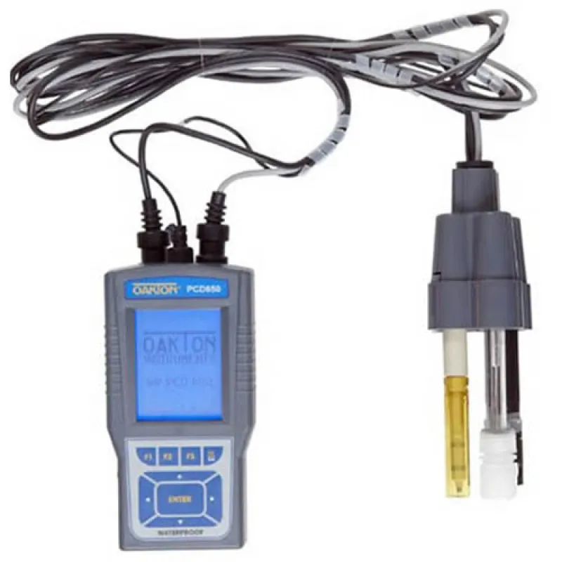 OAKTON PCD 650 [WD-35434-01] Portable Waterproof pH / mV / Ion / Conductivity / TDS / Salinity / DO / Temp. Meter w/ Probe and NIST [DIHENTIKAN LIHAT WD-35434-00]