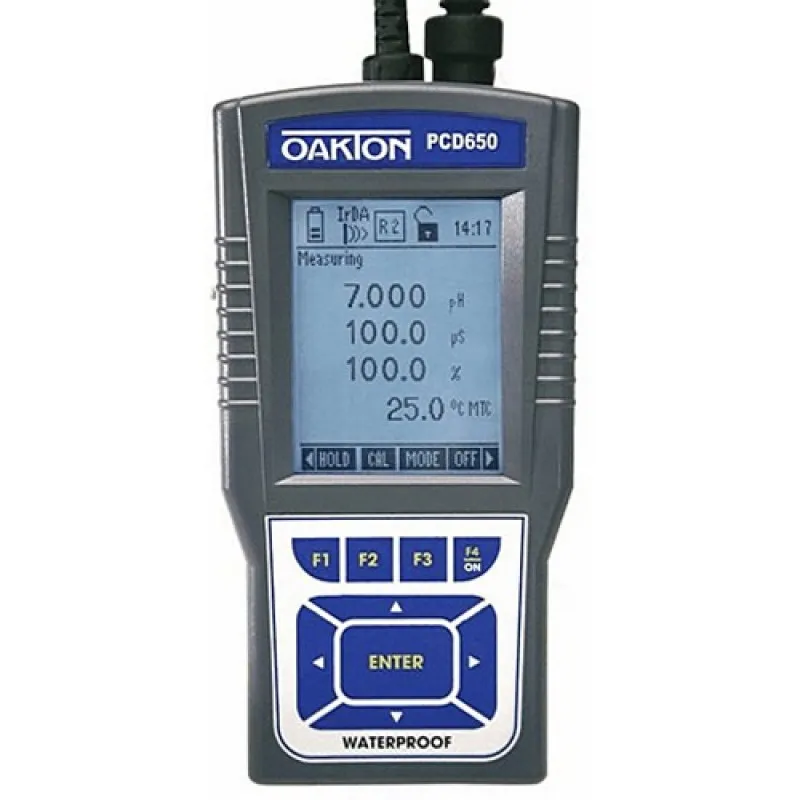 OAKTON PCD 650 [WD-35434-03] Portable Waterproof pH / mV / Ion / Conductivity / TDS / Salinity / DO / Temp. Meter w/ NIST Certificate Calibration